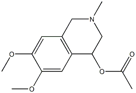 1,2,3,4-Tetrahydro-2-methyl-6,7-dimethoxyisoquinolin-4-ol acetate Structure