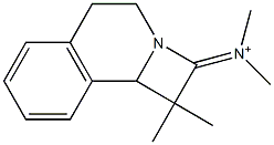 N-[(1,1-ジメチル-1,4,5,9b-テトラヒドロ-2H-アゼト[2,1-a]イソキノリン)-2-イリデン]-N-メチルメタンアミニウム 化学構造式