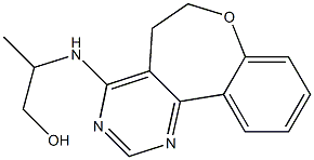 5,6-Dihydro-N-(1-methyl-2-hydroxyethyl)[1]benzoxepino[5,4-d]pyrimidin-4-amine Struktur