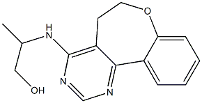 5,6-Dihydro-N-(1-methyl-2-hydroxyethyl)[1]benzoxepino[5,4-d]pyrimidin-4-amine Structure