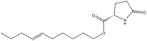 (S)-5-オキソピロリジン-2-カルボン酸6-デセニル 化学構造式