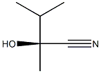 (S)-2,3-ジメチル-2-ヒドロキシブタンニトリル 化学構造式
