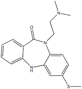 10,11-Dihydro-10-[2-(dimethylamino)ethyl]-7-methylthio-5H-dibenzo[b,e][1,4]diazepin-11-one Struktur