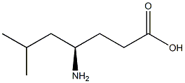 (R)-4-アミノ-6-メチルヘプタン酸 化学構造式