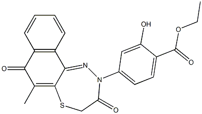 7,8-Dihydro-6-methyl-10-[3-hydroxy-4-(ethoxycarbonyl)phenyl]-7-thia-10,11-diaza-10H-cyclohepta[a]naphthalene-5,9-dione|