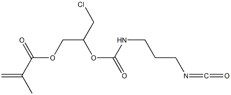 Methacrylic acid 3-chloro-2-[3-isocyanatopropylcarbamoyloxy]propyl ester,,结构式
