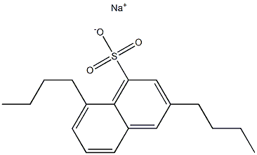 3,8-Dibutyl-1-naphthalenesulfonic acid sodium salt 结构式