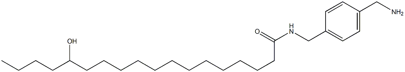 14-ヒドロキシ-N-(4-アミノメチルベンジル)ステアロアミド 化学構造式