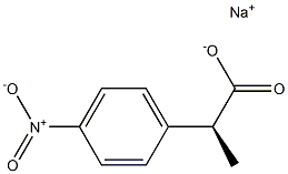 [S,(-)]-2-(p-ニトロフェニル)プロピオン酸ナトリウム 化学構造式