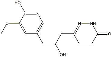 4,5-Dihydro-6-[2-hydroxy-3-(4-hydroxy-3-methoxyphenyl)propyl]pyridazin-3(2H)-one Struktur