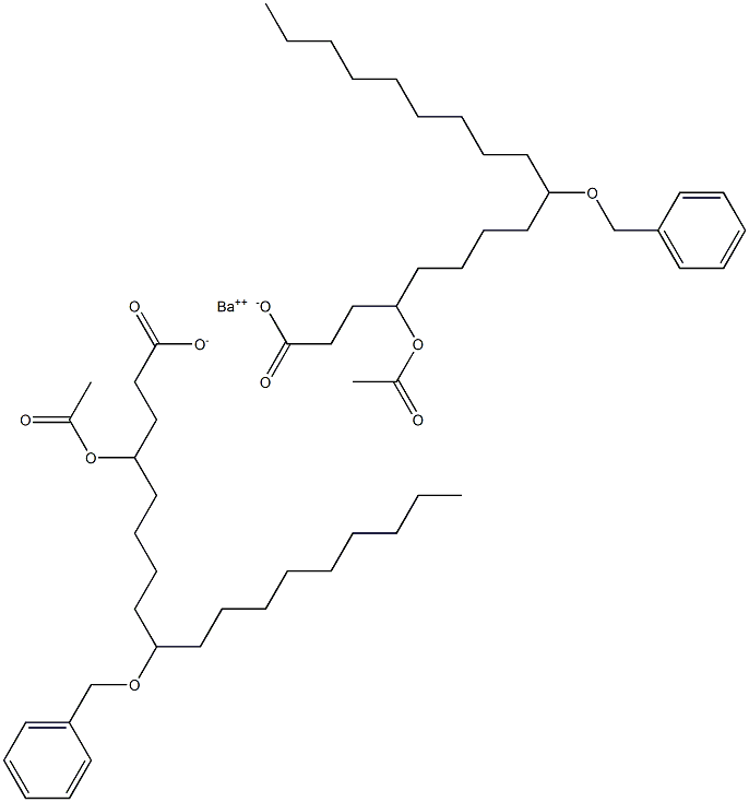 Bis(9-benzyloxy-4-acetyloxystearic acid)barium salt