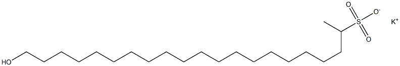 21-ヒドロキシヘニコサン-2-スルホン酸カリウム 化学構造式