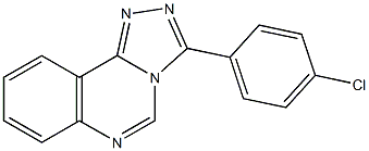 3-(4-クロロフェニル)-1,2,4-トリアゾロ[4,3-c]キナゾリン 化学構造式