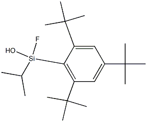 Fluoroisopropyl(2,4,6-tri-tert-butylphenyl)silanol Structure