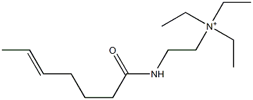 N,N,N-Triethyl-2-(5-heptenoylamino)ethanaminium Structure