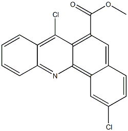 2-Chloro-7-chlorobenz[c]acridine-6-carboxylic acid methyl ester Structure