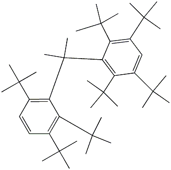 2-(2,3,5,6-Tetra-tert-butylphenyl)-2-(2,3,6-tri-tert-butylphenyl)propane,,结构式