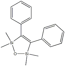 2,2,5,5-Tetramethyl-3,4-diphenyl-1-oxa-2,5-disilacyclopenta-3-ene,,结构式