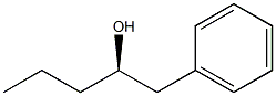 (R)-1-フェニル-2-ペンタノール 化学構造式