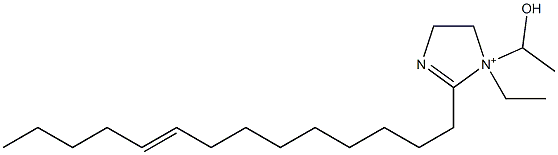 1-Ethyl-1-(1-hydroxyethyl)-2-(9-tetradecenyl)-2-imidazoline-1-ium 结构式