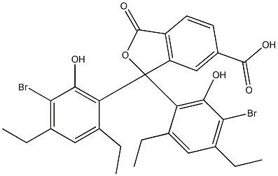 1,1-Bis(5-bromo-2,4-diethyl-6-hydroxyphenyl)-1,3-dihydro-3-oxoisobenzofuran-6-carboxylic acid Structure