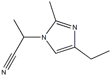 1-(1-Cyanoethyl)-4-ethyl-2-methyl-1H-imidazole,,结构式