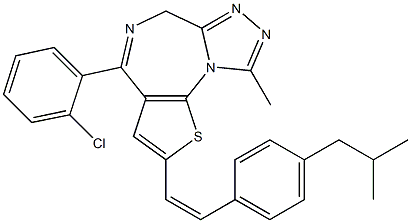  4-(2-Chlorophenyl)-2-[(Z)-2-(4-isobutylphenyl)ethenyl]-9-methyl-6H-thieno[3,2-f][1,2,4]triazolo[4,3-a][1,4]diazepine