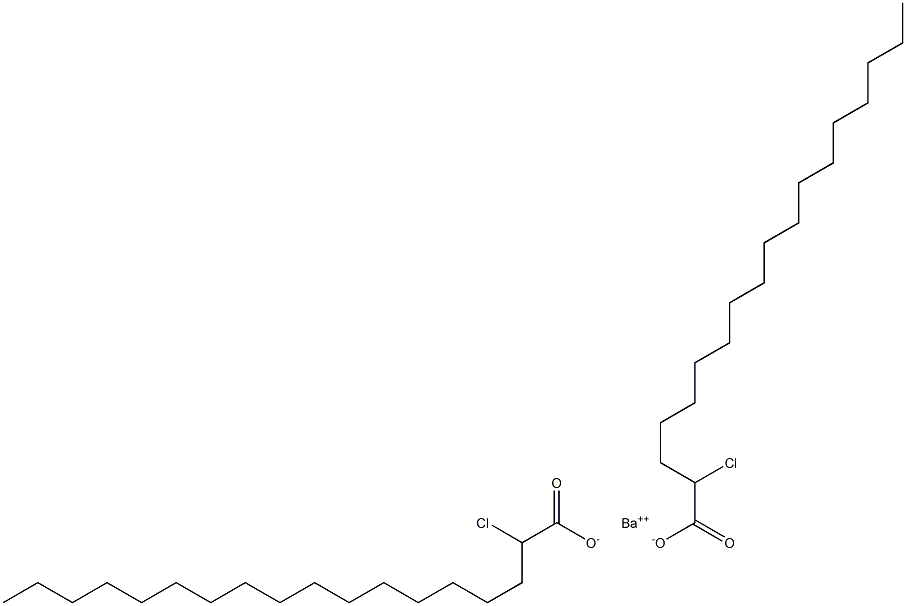 ビス(2-クロロオクタデカン酸)バリウム 化学構造式