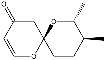 (6R,8R,9S)-8,9-ジメチル-1,7-ジオキサスピロ[5.5]ウンデカ-2-エン-4-オン 化学構造式
