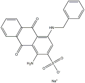 1-Amino-4-(benzylamino)-9,10-dihydro-9,10-dioxoanthracene-2-sulfonic acid sodium salt 结构式