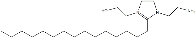 1-(2-Aminoethyl)-4,5-dihydro-3-(2-hydroxyethyl)-2-pentadecyl-1H-imidazol-3-ium Struktur
