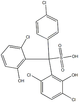 (4-Chlorophenyl)(2-chloro-6-hydroxyphenyl)(2,5-dichloro-6-hydroxyphenyl)methanesulfonic acid