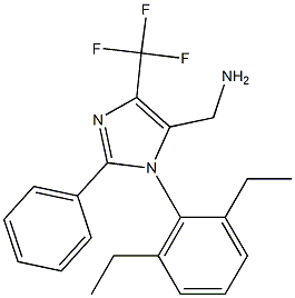 2-Phenyl-4-(trifluoromethyl)-5-aminomethyl-1-(2,6-diethylphenyl)-1H-imidazole Structure