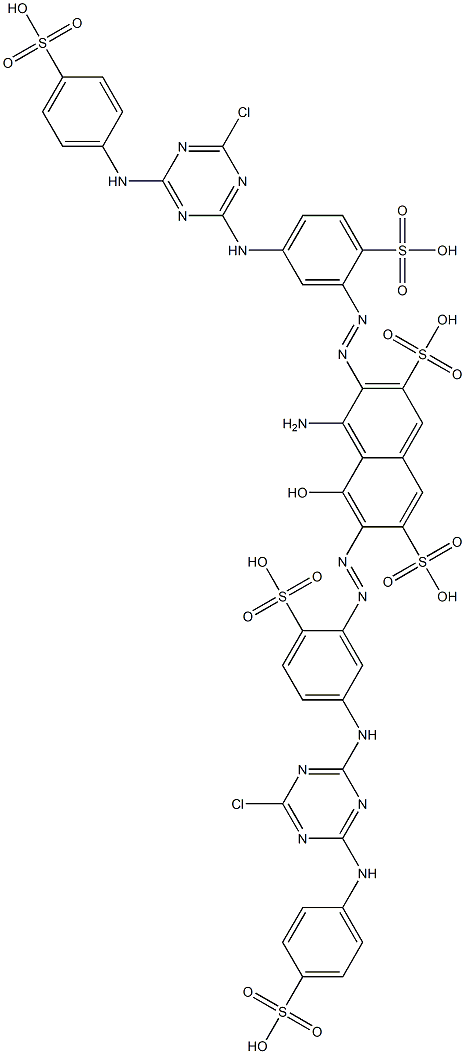  4-Amino-3,6-bis[5-[4-chloro-6-(4-sulfoanilino)-1,3,5-triazin-2-ylamino]-2-sulfophenylazo]-5-hydroxy-2,7-naphthalenedisulfonic acid