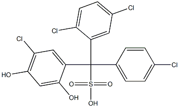 (4-Chlorophenyl)(2,5-dichlorophenyl)(5-chloro-2,4-dihydroxyphenyl)methanesulfonic acid Structure