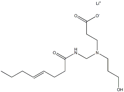 3-[N-(3-Hydroxypropyl)-N-(4-octenoylaminomethyl)amino]propionic acid lithium salt Structure