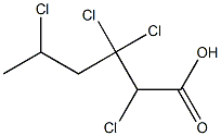 2,3,3,5-Tetrachlorohexanoic acid,,结构式