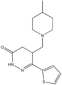 6-(2-Thienyl)-5-[(4-methylpiperidino)methyl]-4,5-dihydropyridazin-3(2H)-one Struktur