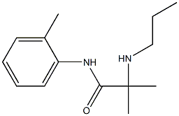 N-(2-Methylphenyl)-2-methyl-2-(propylamino)propionamide Structure