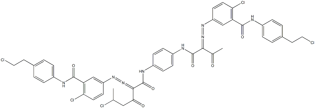 3,3'-[2-(1-Chloroethyl)-1,4-phenylenebis[iminocarbonyl(acetylmethylene)azo]]bis[N-[4-(2-chloroethyl)phenyl]-6-chlorobenzamide]