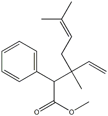 3,6-Dimethyl-3-ethenyl-2-phenyl-5-heptenoic acid methyl ester