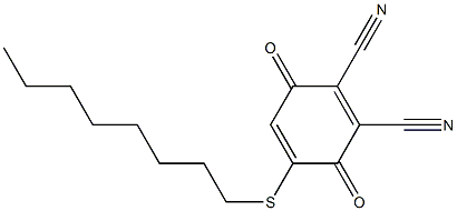 2,3-Dicyano-5-(octylthio)-1,4-benzoquinone,,结构式