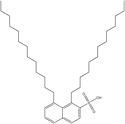 1,8-Ditridecyl-2-naphthalenesulfonic acid Structure