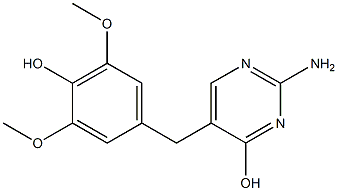 5-(3,5-Dimethoxy-4-hydroxybenzyl)-2-aminopyrimidin-4-ol,,结构式