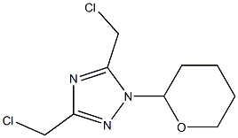 1-(Tetrahydro-2H-pyran-2-yl)-3,5-bis(chloromethyl)-1H-1,2,4-triazole,,结构式