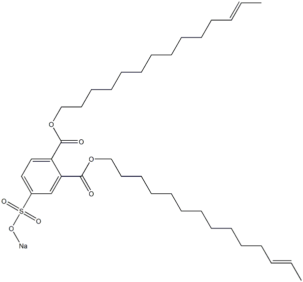 4-(Sodiosulfo)phthalic acid di(12-tetradecenyl) ester,,结构式