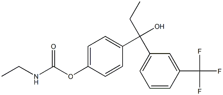 1-(3-Trifluoromethylphenyl)-1-(4-ethylaminocarbonyloxyphenyl)-1-propanol 结构式