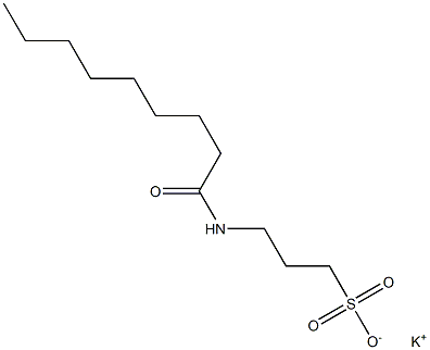 3-Nonanoylamino-1-propanesulfonic acid potassium salt Structure