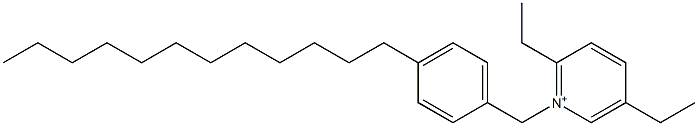 1-(4-ドデシルベンジル)-2,5-ジエチルピリジニウム 化学構造式