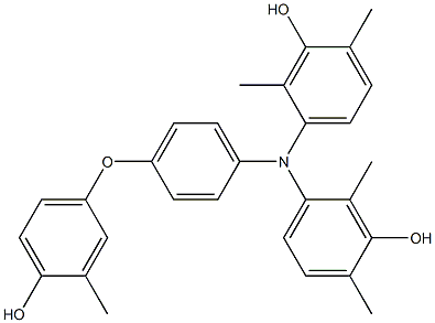 N,N-Bis(3-hydroxy-2,4-dimethylphenyl)-4-(4-hydroxy-3-methylphenoxy)benzenamine Structure